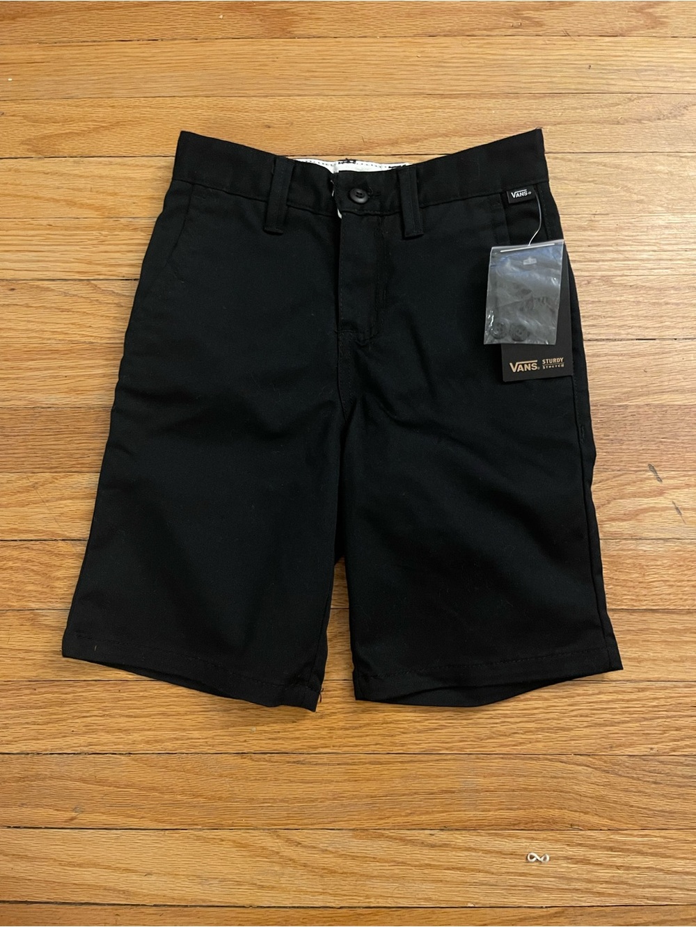 Vans Kid’s Sturdy Stretch Black Chino Shorts Size 22 Reg